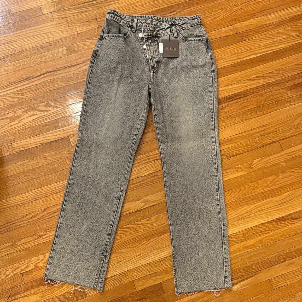 Le Lis Black and Gray Denim Jeans